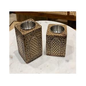 Trending Design Wood Mabkhar Burner Set Of 2 Different Size Islamic <b>Oud</b> <b>Bakhoor</b> Burner For Home Hotel Use - Product Image 6