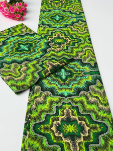 Cameroun 6 Yard africain cire impression et Ankara coton tissu Turquoise haute qualité pour les projets de couture de mode créative - Product Image 5