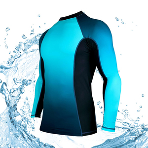 T-shirt de sport pour homme adulte léger, respirant, à compression, UPF50+, à séchage rapide, manches longues, coupe ajustée, pour l'entraînement sportif - Product Image 4