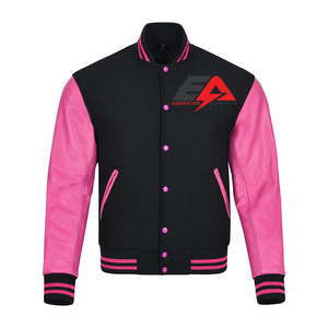 ¡Venta al por mayor de chaqueta profesional personalizada para hombres/mujeres Varsity mangas de cuero deportes de invierno béisbol más! Envío aéreo disponible - Product Image 1