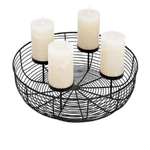 Portavelas de metal personalizable con color negro para decoración navideña y del hogar con tamaños de 10 pulgadas - Product Image 4