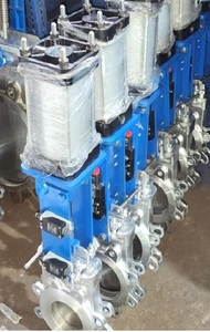 B61แอสต์เอ็มไฟฟ้านิวเมติกวาล์วประตูแบบมีดด้วยมือขนาด3นิ้วกันน้ำได้สูง200ปอนด์ - Product Image 4