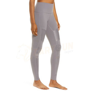 Meilleur pantalon de yoga sport taille moyenne pour femmes Legging de fitness de haute qualité Logo personnalisable Tissu tricoté respirant Style sportif - Product Image 3
