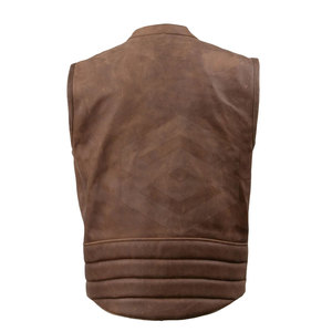 Whole Sale Rate Good Material Motorbike <b>Leather</b> <b>Vest</b> OEM <b>Leather</b> <b>Biker</b> <b>Vest</b> For Men 2026 - Product Image 6