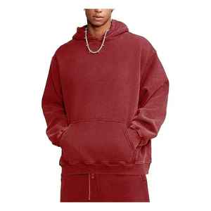 Sweat à capuche en gros avec impression camouflage et broderie : poids lourd 400 GSM, patch en chenille 100% coton, coupe courte en molleton français uni avec fermeture éclair - Product Image 6