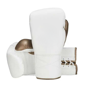 Transpirable 100% nueva llegada 2025 cuero de vaca Real logotipo personalizado Sparring Fighting Color negro y dorado Fly Boxing Set - Product Image 2