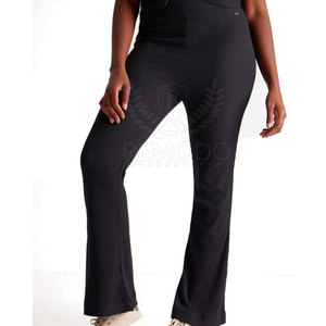 กางเกงขาบานสำหรับผู้หญิงขนาดใหญ่พิเศษกางเกงขาบานแบบลำลองสวมใส่สบาย - Product Image 4