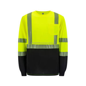Camiseta de Seguridad ANSI con Transferencia Térmica, Cinta Reflectante Segmentada, Ropa de Trabajo para Hombre, Camisas de Alta Visibilidad de Manga Larga para Ingenieros de Construcción - Product Image 2