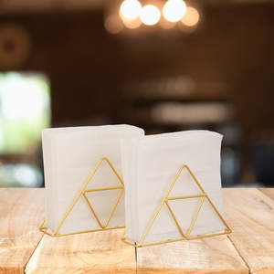 Boîtes à mouchoirs élégantes et modernes en métal Organisateur de serviettes de table durable et élégant pour la cuisine et la table à manger - Product Image 6