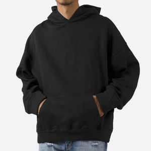 Vente en gros, 800g/m2, polaire épaisse, fermeture éclair complète, sweats à capuche unisexes pour hommes - Product Image 5