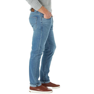 Pantalones vaqueros informales elásticos cómodos a la moda de verano, pantalones vaqueros ajustados de pierna recta para hombre con logotipos y diseños personalizados - Product Image 2