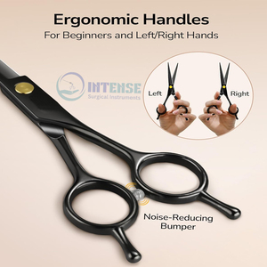 Juego de tijeras de corte de pelo profesional de acero inoxidable, tijeras de peluquería, Kit de peluquería para cortar y recortar el estilo - Product Image 3