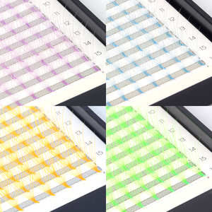 Pestañas de ventilador prefabricadas 3D-14D, base puntiaguda, volumen premium coreano, fibra PBT, suministros de etiqueta privada, venta al por mayor - Product Image 5