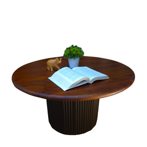 โต๊ะกลางทำด้วยมือไม้เนื้อแข็งเป็นมิตรกับสิ่งแวดล้อมแบบมินิมอลลิสต์ฐานลายสีดำด้านเฟอร์นิเจอร์ห้องนั่งเล่นที่ทันสมัยทนทานสง่างาม - Product Image 4