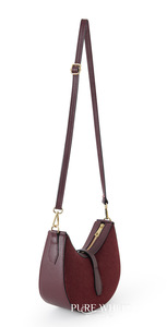 กระเป๋าสะพายไหล่หนังกลับทรงโค้ง- หนังแท้อิตาลี- งานแฮนด์เมด- PM669 - Product Image 4