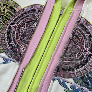 Nouveau haut de gamme en gros personnalisé poids lourd lavage à l'acide Triple capuche Zip Street Layer Hoodie hommes Triple fermeture éclair à capuche - Product Image 3