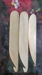 ตะขอโครเชต์กระดูกทำมือแบบหนาทำจากควายกระดูกที่เหมาะกับการถักของศิลปินเพื่อขายต่อ - Product Image 4