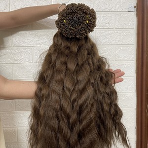 Kératine Pointe Plate Droite Couleur Marron 100% Extensions de Cheveux Humains Vietnamiens - Product Image 2
