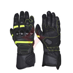 Gants de moto de course en cuir de qualité supérieure Protection du poignet Logo personnalisé Pro gants d'équitation imperméables Sports de plein air - Product Image 5
