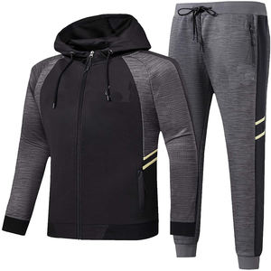 Survêtement de jogging de gym personnalisé 100% polyester pour hommes bonne qualité, fermeture à glissière avant vierge, poche latérale, vêtements de sport d'hiver solides - Product Image 2