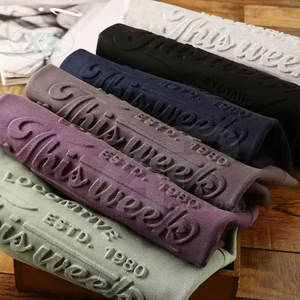 Sudadera con capucha en relieve para ropa de calle de invierno y trajes urbanos cómodos Sudadera con capucha informal en relieve con logotipo 3D - Product Image 5