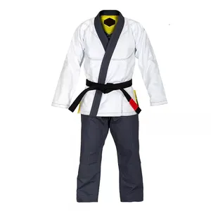 Sampel gratis pengiriman seragam karate 45% katun + 55% poliester seragam Karate anak/Karate Gi/seragam seni bela diri-kain kepar