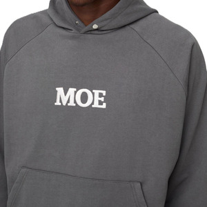 Sweat à capuche en molleton de coton épais pour homme, 420 GSM, coupe décontractée, avec broderie sur la poitrine, marque privée OEM, streetwear - Product Image 3