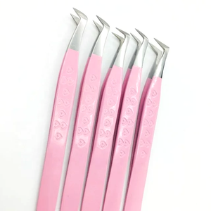 Pinzas de pestañas con logotipo privado de embalaje personalizado, pinzas de pestañas DIY con punta de fibra - Product Image 5