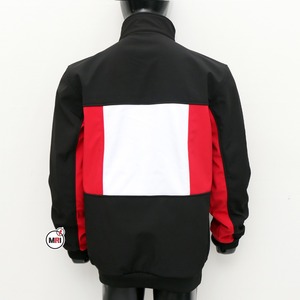 Venta al por mayor logotipo personalizado de alta calidad de tres tonos chaqueta Softshell con cremallera para unisex transpirable fabricante OEM chaqueta de manga larga - Product Image 4