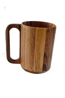 Tasse en bois couvercle étanche isolation sous vide Tasse en bois classique faite à la main pour bureau à domicile Hôtel Bière en bois par artisanat croissant