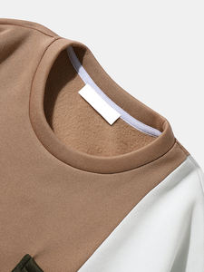 ขายส่งเสื้อสเวตเตอร์ขนาดใหญ่ Crewneck เฮฟวี่เวทโลโก้ที่กําหนดเองเปล่าสําหรับผู้ชาย - Product Image 3