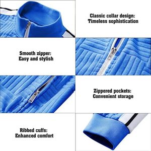 Conjunto de Dos Piezas Personalizable de Talla Grande para Invierno, Grueso, Transpirable, Cortavientos, de Secado Rápido, Color Sólido, Sudadera con Capucha y Pantalones Deportivos, Estilo Puff - Product Image 5