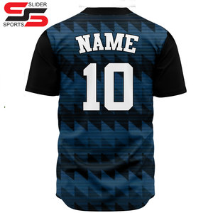 Camiseta de béisbol de sublimación personalizada de alta calidad con logotipo de nombre de equipo bordado, diseño liso, camiseta de béisbol de dos tonos - Product Image 2