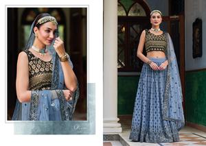 Georgette Heavy Net con bordado Work Collection Party Wear Lehenga Choli Venta en línea de ropa india y pakistaní - Product Image 2
