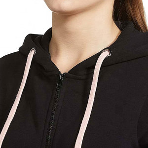 Precios al por Mayor, Sudaderas Casuales Transpirables de Invierno para Mujer, Color Sólido, Logotipo Personalizado en la Parte Delantera, 100% Algodón Ecológico de Secado Rápido - Product Image 4