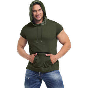 Débardeur en coton uni pour homme, matière technique à séchage rapide, flexible, idéal pour l'activité physique. - Product Image 2