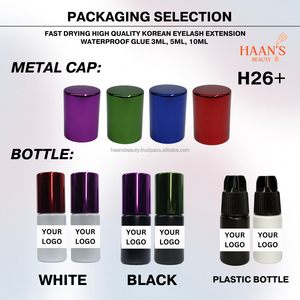 Pegamento para Pestañas de Secado Rápido 2.6s, Pegamento para Extensión de Pestañas Coreano H26+, Pegamento de 3ml/5ml/10ml Negro Resistente al Agua, Adhesivo de Unión OEM/ODM - Product Image 3