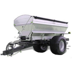 High Quality 18ft 14T Mini Cargo Grain <b>Trailer</b> Crawler Carrier Track Chaser Bin Dual Axis Conveyor Auger Dump ATV Farm <b>Tractor</b> - Product Image 1