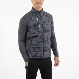 Chaqueta híbrida con cuello levantado y paneles de alta calidad con mangas largas para hombre Logotipo frontal Estampado personalizado relleno de fibra de poliéster - Product Image 3