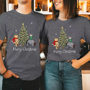 Design Ready Merry Chrimas Hombres y mujeres Relaxed Fit Camiseta de algodón Ropa de calle personalizada Logo Gráfico de gran tamaño Camiseta unisex - Product Image 2