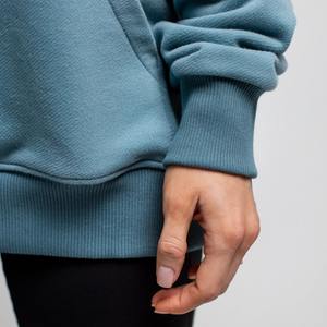 Poche avant de qualité supérieure poignets élastiques et taille vêtements d'hiver à capuche polaire pour les femmes nouveau surdimensionné pas cher prix femmes sweats à capuche surdimensionnés - Product Image 5