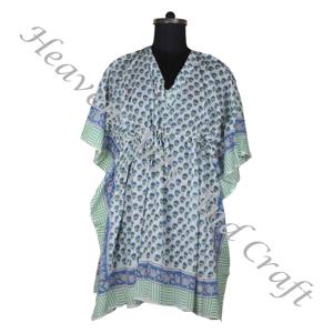 Kaftan de diseño exclusivo para mujer listo para usar, Kaftan sexy con estilo, estampado bohemio, ropa de playa, Kaftan corto a precio de venta al por mayor - Product Image 2
