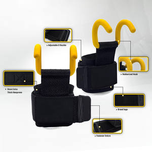 Sangles de musculation personnalisées en gros avec logo, poignées de gym pour la musculation, les soulevés de terre, les tractions, l'entraînement de force - Product Image 4