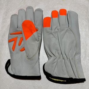 Gants de conducteur de travail en cuir de mouton pour hommes Gants de travail de sécurité de construction industrielle - Product Image 1