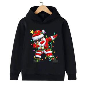 Pull d'hiver à capuche Père Noël bleu pour homme avec logo à capuche respirant et durable sur le devant et le dos - Product Image 2