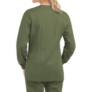 Blouse médicale unisexe sur mesure en mélanges de coton durables, respirante et confortable, avec logo brodé, uniforme médical pour hôpital - Product Image 3