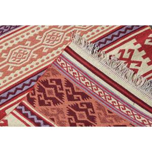 Turkish Vintage <b>Runner</b> Rug 2.5x7.7 ft, <b>Red</b> Beige Moroccan Wool Rug - Product Image 4