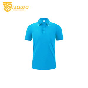 Tessuto Golf vierge en tricot solide à séchage rapide de haute qualité pour hommes avec logo et design personnalisés - Product Image 3