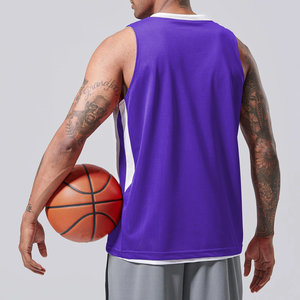 Maillot de basket-ball personnalisé pour hommes en gros, nom de l'équipe, 100% polyester, respirant, séchage rapide, vêtements de sport, maillot de basket-ball pour hommes - Product Image 2