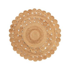 Rugs and Carpets Online <b>Hand</b> Woven <b>Natural</b> Linen Colours Jute Braided <b>Natural</b> Rug for Living Room Entryway Rug - Product Image 3